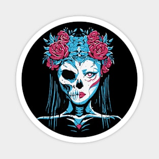 Dia de los Muertos Skeleton Bride Day of the Dead Girl Magnet